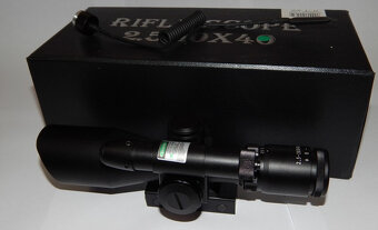 Puškohled krátký s laserem zeleným 2.5-10x40 - 3