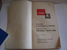 ŠKODA 1000 MB - návod k obsluze + dodací list vozu - 3