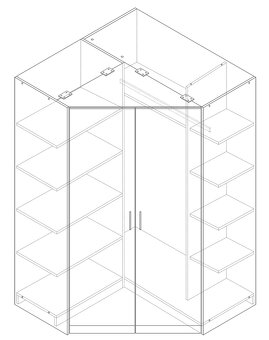 Velká souprava skříní - dub sonoma - 3