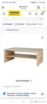 Konferenční stůl, stolek dub sonoma - 3