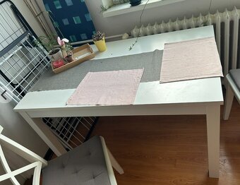 Prodám jídelní set IKEA – rozkládací stůl + 2 židle se sedák - 3