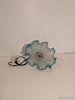 stará stahovačka, lustr, krajkové původní stínidlo - 3