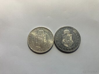 Rakúsko Uhorsko 1 zlatníky forint florint - strieborné mince - 3