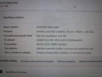 Dell latitude E7490 i5/16GB/SSD 256GB/dotyk - 3