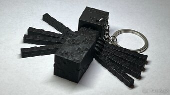 3D tisk klíčenka minecraft pavouk - 3