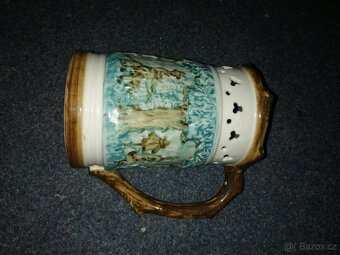 Starý porcelánový korbel dobrém stavu - 3