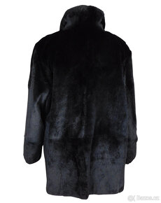 Pravý dámský černý kožich vel. XL - 3