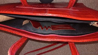 Vínová kožená kabelka KARA - nová - 3