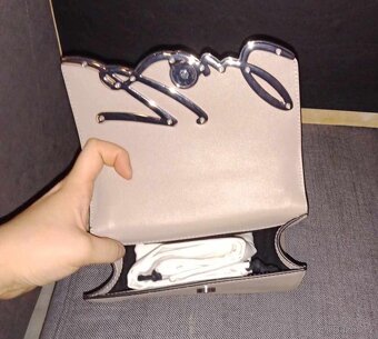 Kožená kabelka Karl Lagerfeld šedá - 3