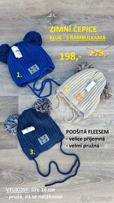 Nové čepice jarní, zimní, podzimní VÝPRODEJ - 3