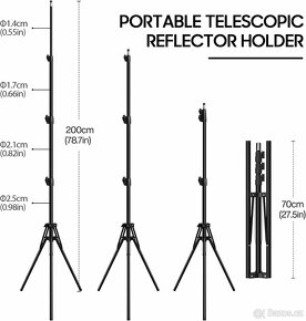 Reflektor - odrazná deska 110cm 5v1 se stativem - 3