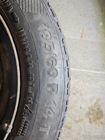 Plechové disky 5x100 R14 s pneu - 3