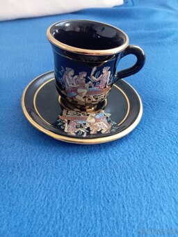 Prodám Růžový porcelán a hrníčky lemované zlatem - 3
