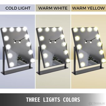 Nové stolní kosmetické zrcadlo s 12 LED - 3