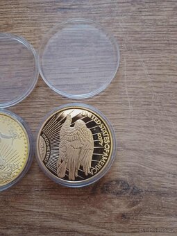 Pamětní mince zlacené..4ks - 3