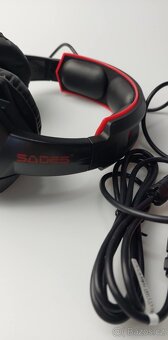 Herní sluchátka SADES A30S /stereo/prostorový zvuk/ LED - 3