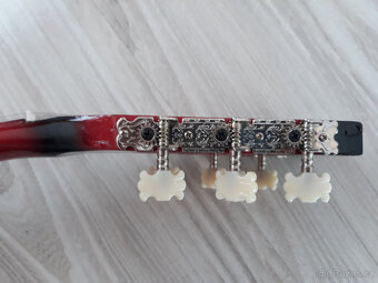 Kytara akustická 3/4, velká, délka 99cm, barva vínová - 3