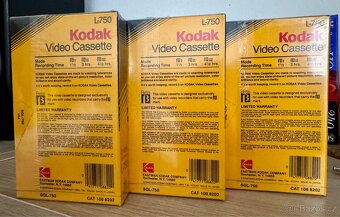 3x BETAMAX KODAK L-750 - 3