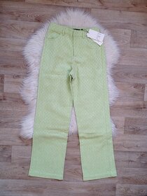 Zelené vzorované kalhoty Zara - 3