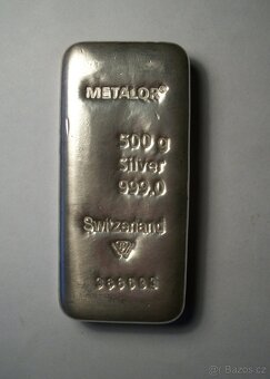 500g investiční stříbrný slitek | Metalor - 3