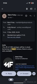 PRODÁM NOVÝ EXKLUZÍVNÍ SNÍMAČ MARK FOLEY JP/JC MADE IN UK - 3