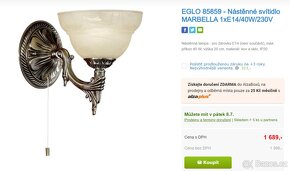 Prodám nové nástěnné svítidlo EGLO 85859 MARBELLA - 3