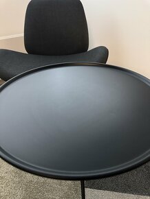 Designový kulatý kovový černý stolek - 45 cm - 3