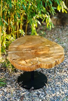 Epoxidový stůl buk - průměr 70 cm - 3