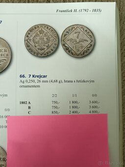 Stříbrný 7 Krejcar 1802 B František II .. - 3
