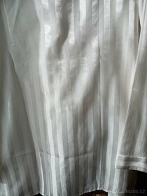 Dámské saténové pyžamo 44 - 46 + krajková košilka bílá L - 3