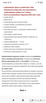 Prodám NEPOUŽITOU Aku vrtačku - 3