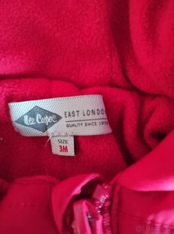 Kojenecká zimní červená kombinéza Lee Cooper, vel. 56/62 - 3
