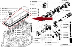 Těsnění pod víko ventilů UAZ, VOLHA,GAZ - 3
