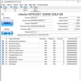 Sata SSD 256GB (nové, nepoužité) - 3