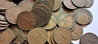 1 reichspfennig. Různé Ročníky 400 ks. - 3