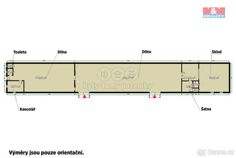 Pronájem skladu, 436 m², Louny, ul. Mělecká - 3