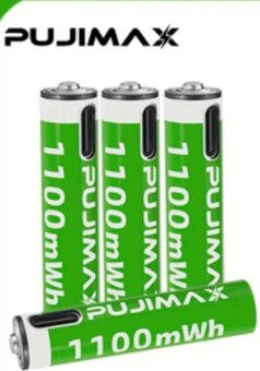 PUJIMAX® AAA 1x1200mWh Li-ion samostatně dobíjecí-1000x NOVÁ - 3