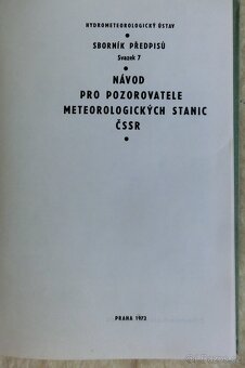 Návod pro pozorovatele meteorologických stanic ČSSR - 3