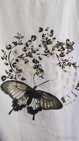 Bílé tričko s potiskem motýlka vel 48/50 NOVÉ - 3