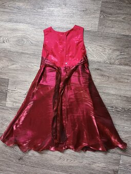 Dětské holčičí společenské bordó šaty, vel. 3-4 - 3