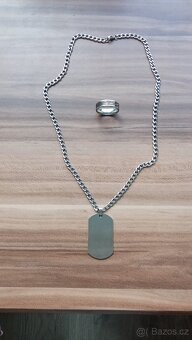 Pánský řetízek s přívěskem + prsten - 3