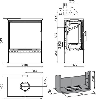 HAAS+SOHN Krbová kamna JONSBO - 3