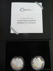 Sada dvou stříbrných mincí Svatovítský poklad - Relikvie sv. - 3