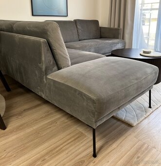 Sametová rohová pohovka Fluente (Westwing) - 3