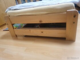 Postel smrk masiv 200x90cm s úložným prostorem - 3
