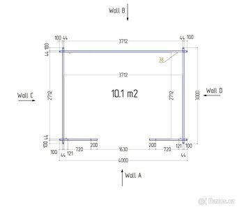 Dřevěný zahradní domek Olymp 400 x 300 cm, 44 mm - 3