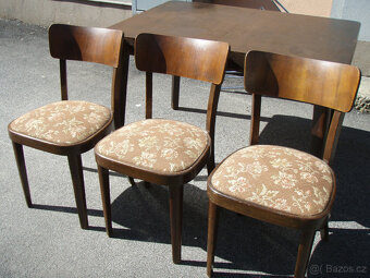 ORIGINÁL ŽIDLE THONET + JÍDELNÍ STŮL - 3