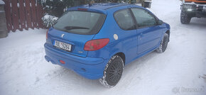 peugeot 206 1.4 benzín r.v.2006 modrá metalíza - 3