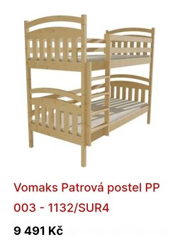 DOVOZ MOŽNÝ dvoupatrová postel palanda - 3