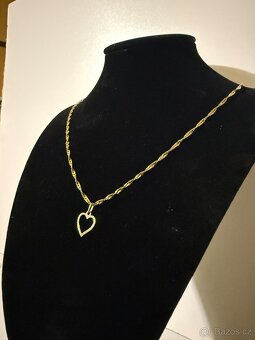 Zlatý řetízek se srdíčkem 5,37g 585/1000 - 3